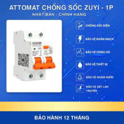 Aptomat chống sốc cách ly Nhật bản Zuyi Loại 1 pha điện 220v 63A